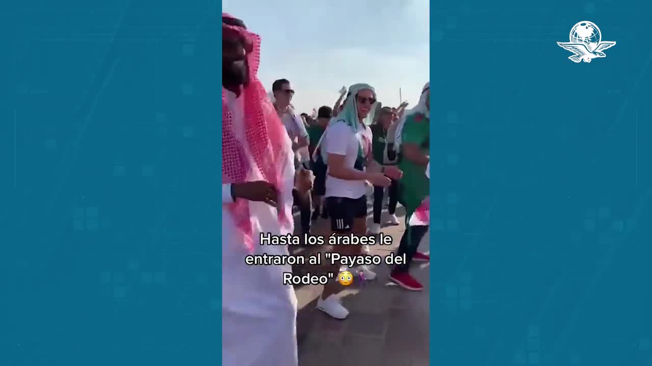 "Payaso de rodeo" conquista a árabes en Qatar