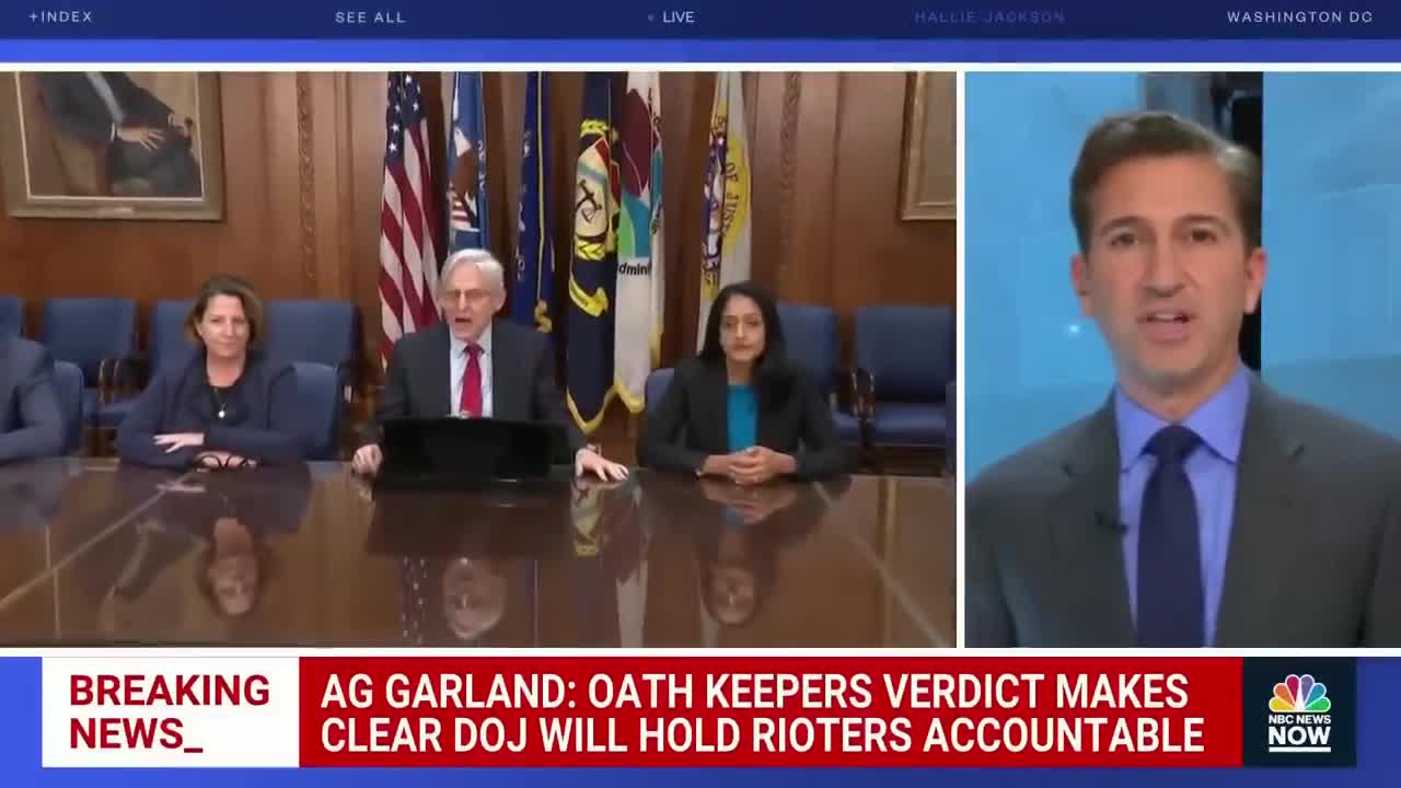 AG GARLAND: OATH KEEPERS VERDICT MAKES CLEAR DOJ WILL HOLD RIOTERS ACCOUNTABLE