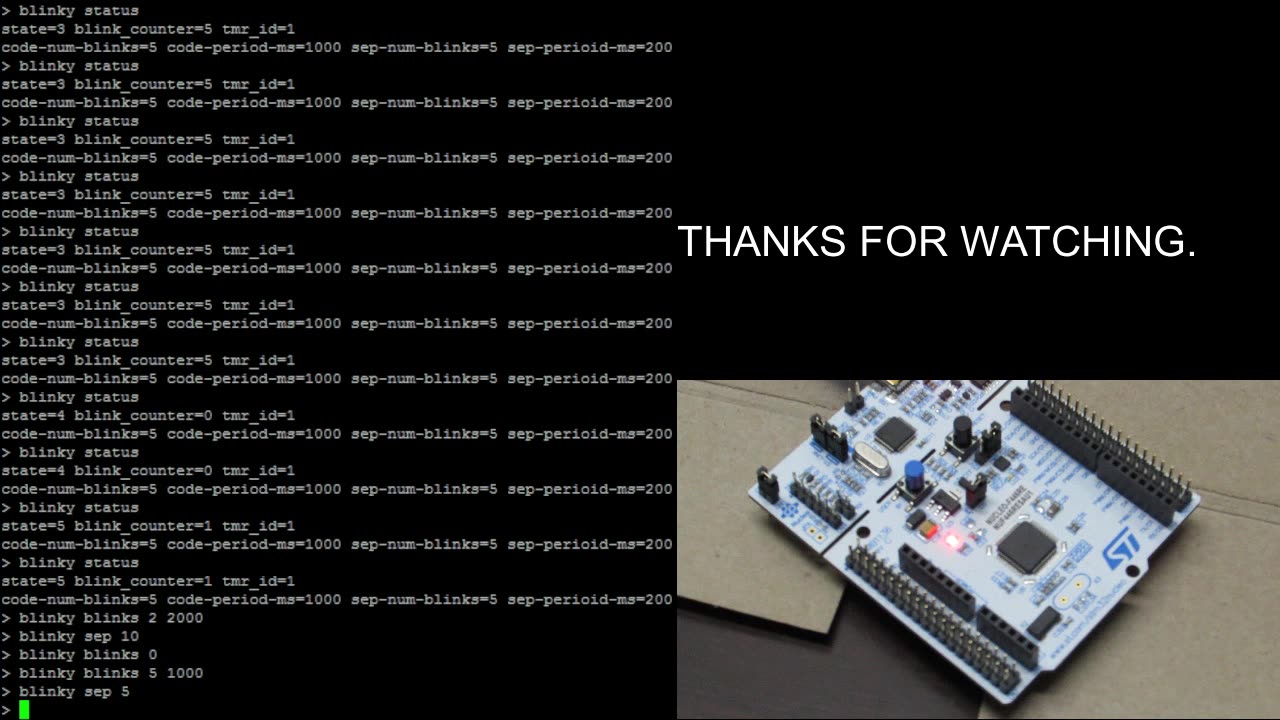 State Machine Control via the Putty Console - stm32