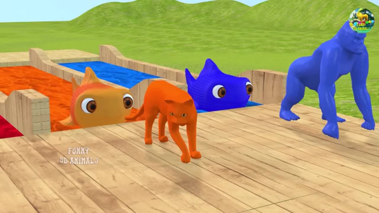 Colour Animals animation for kids learning