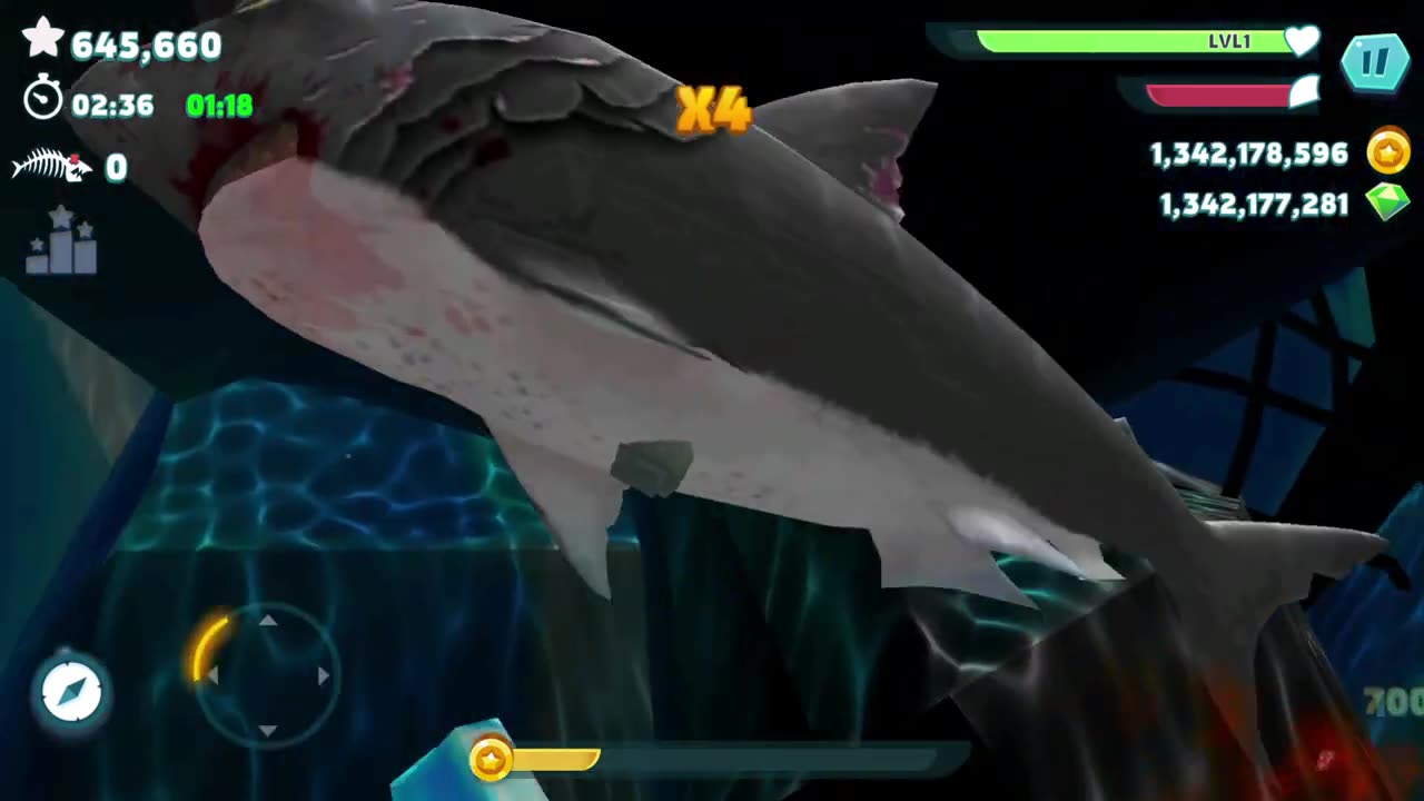 Hungry Shark Evolution - Bigger Enemy Megalodon vs Sharkjira Mod - All 27 Sharks Unlocked Gameplay