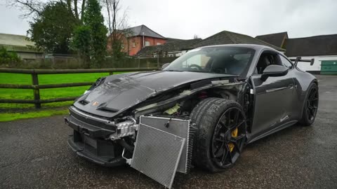 I BOUGHT A WRECKED PORSCHE 911 GT3 & REBUILT IT IN 24 HOURS