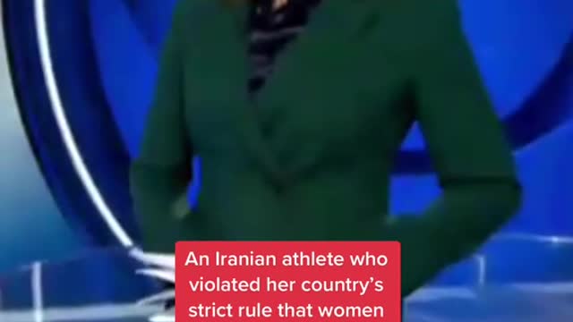 An Iranian athlete who violated her country