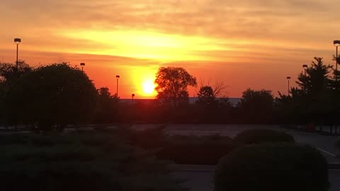 September 6, 2020 - Sunday Sunrise & Morning Moon as Seen in Avon, Indiana