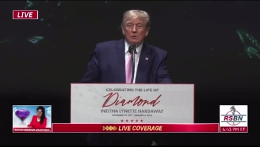 Donald Trump Speaks at Diamonds Celebration of Life- RIP 💎 🙏❤️