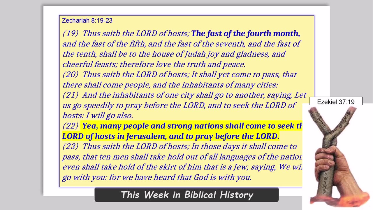 This Week in Biblical History on the Zadokite Sabbath Calendar - Weeks #15 & #16