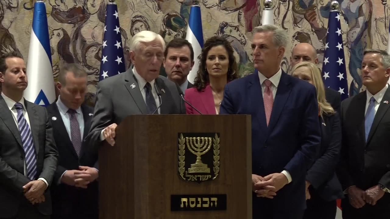 US House Speaker McCarthy Speaks To Media In Jerusalem