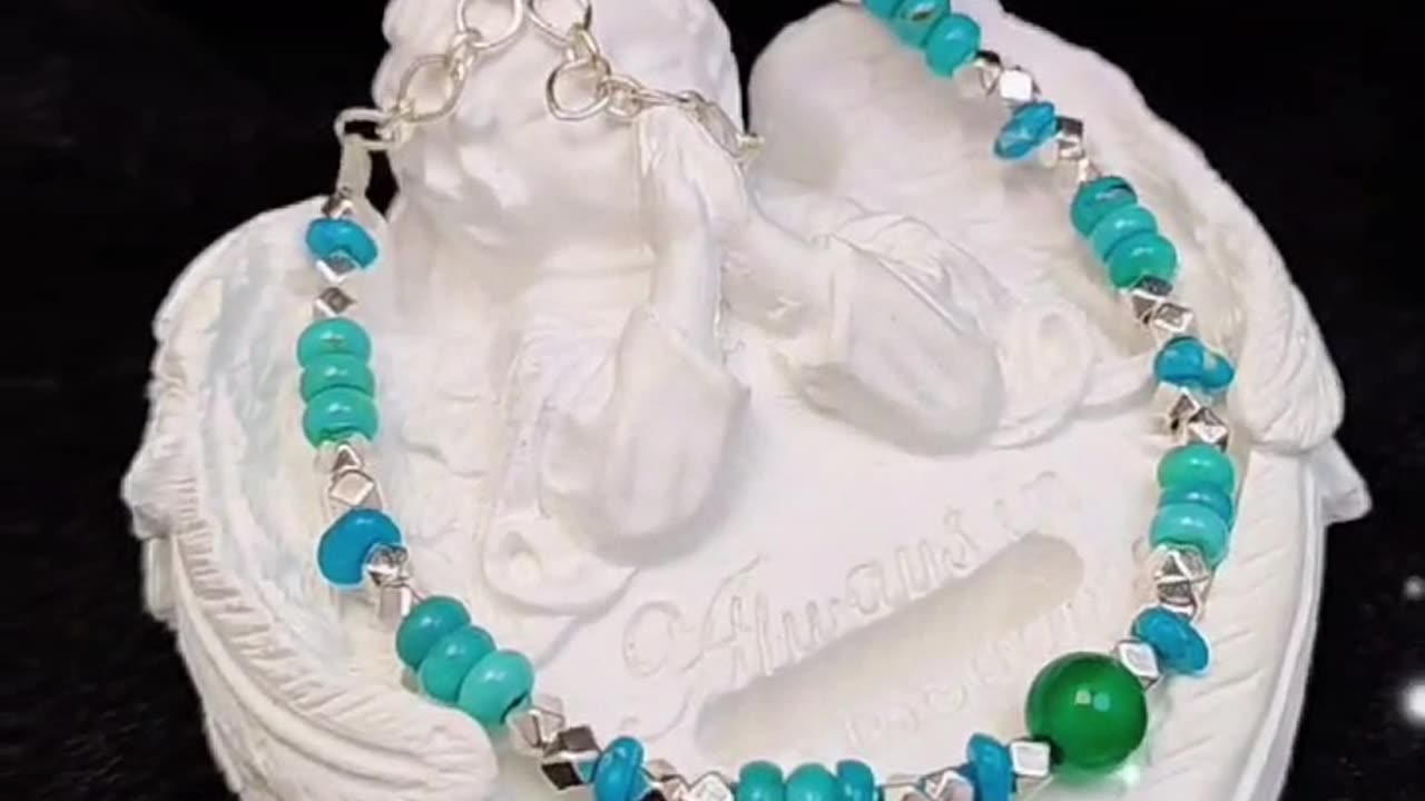 GN-20241025-02 The best-selling Turquoise Bracelet is paired with Chrysoprase S925 Silver Bracelet