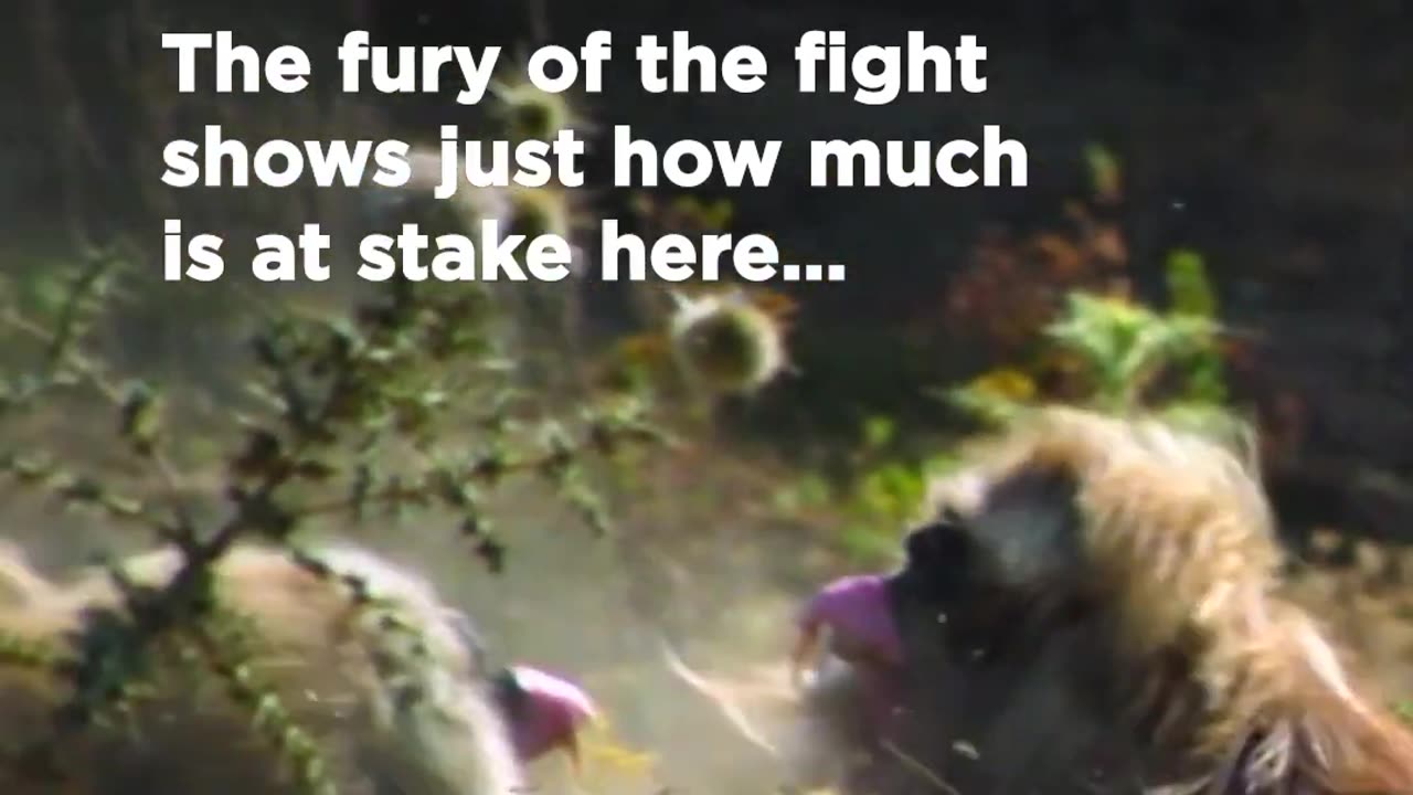 Vicious showdown between gelada brothers -