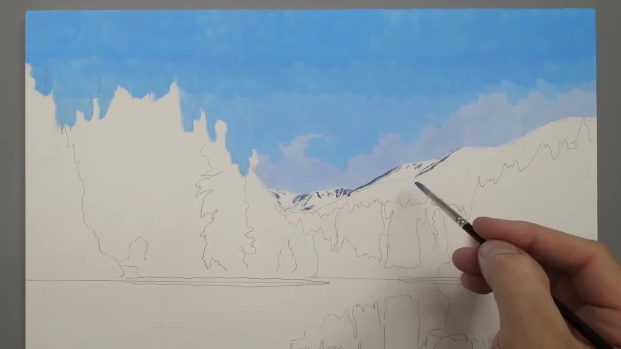 Lake Reflections Oil Painting | Time Lapse | Episode 175