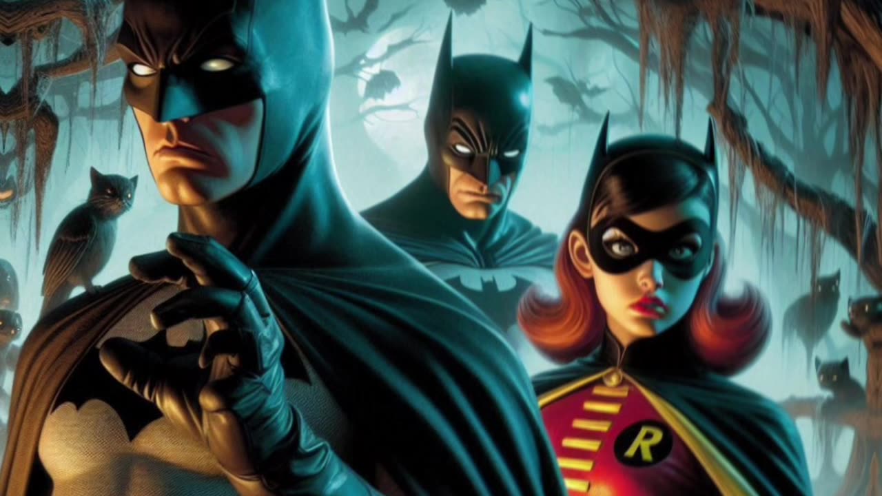 Batman and batgirl and Robin ai art