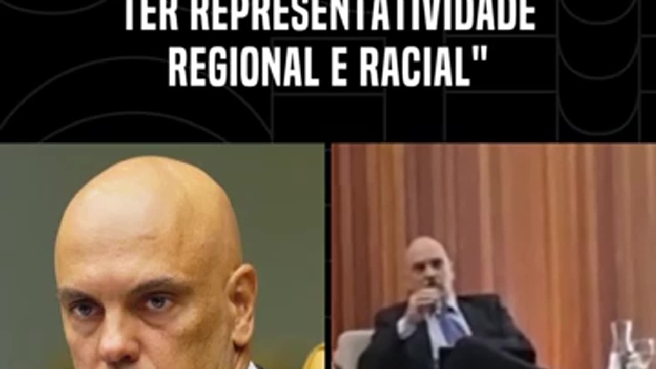 "Alexandre de Moraes: "O STF tem que ter representatividade regional e racial"