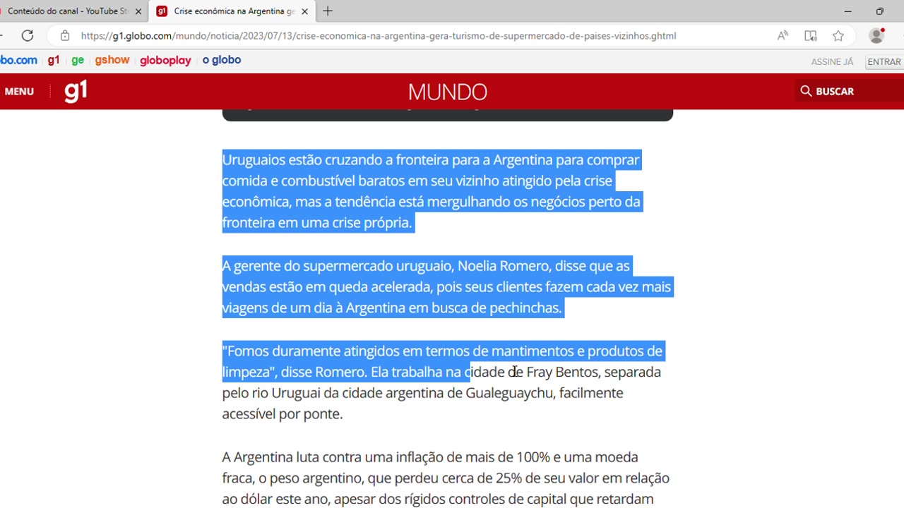 Crise econômica na Argentina gera 'turismo de supermercado' de países vizinhos