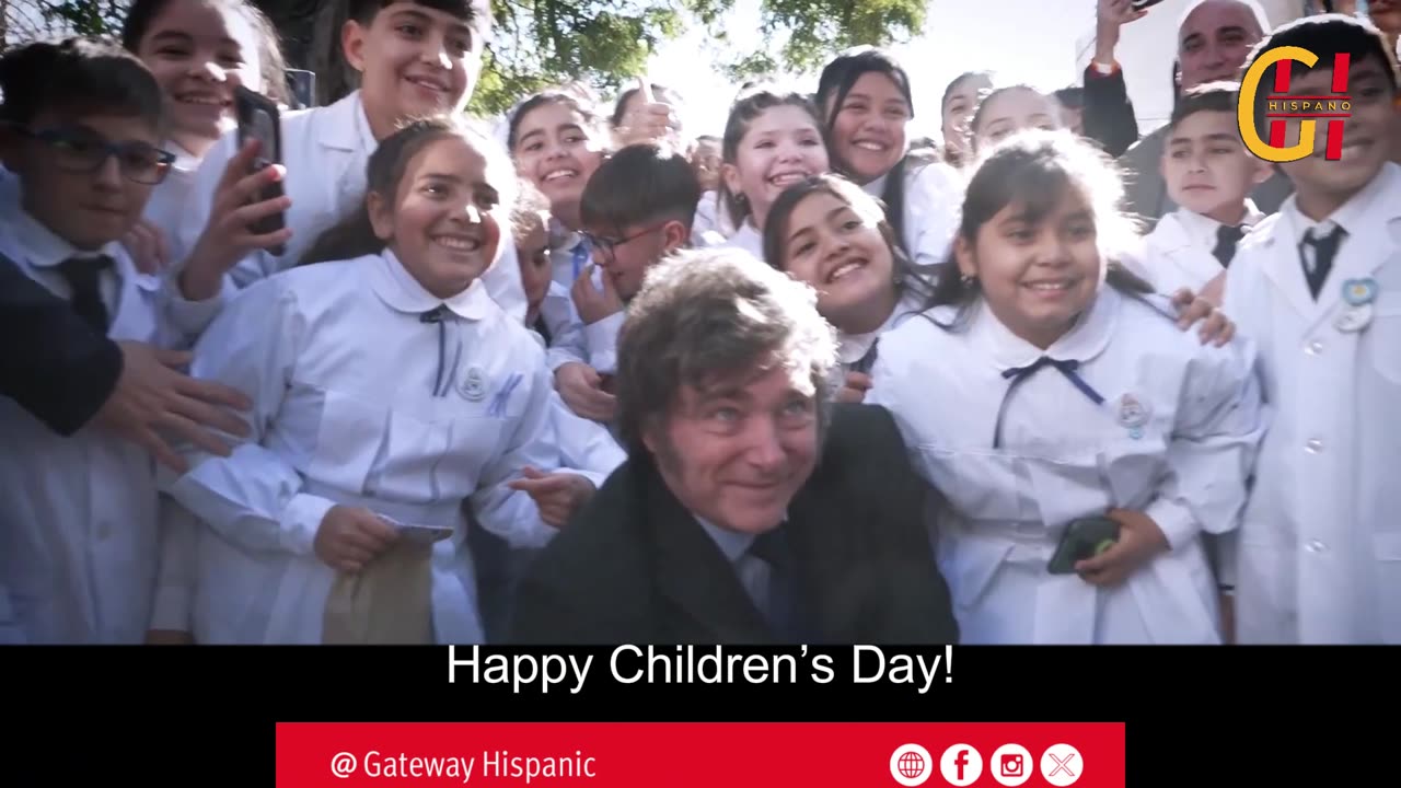 La administración del presidente Javier Milei saluda a los niños argentinos en su día.