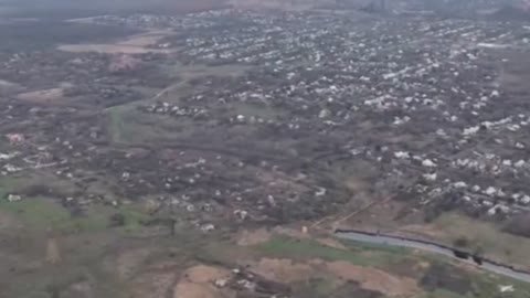 Shots of Russian airstrikes in the Maryinka area