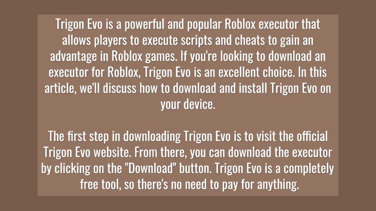 Roblox Hacking Made Simple - Get Trigon Evo Now