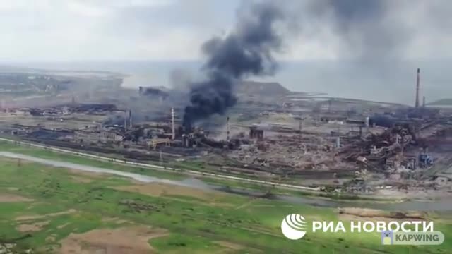 Aerial survey of the territory of the Azovstal plant HD