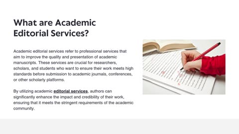 Academic Editorial Services: Enhancing the Quality and Impact of Academic Writing