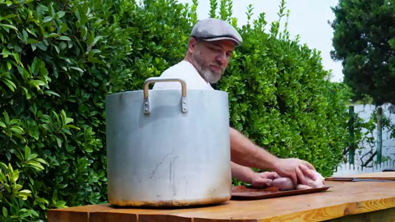 Brutal Cooking of a Massive Amount of Chicken in a Huge Metal Barrel! Azerbaijani Chef at Work