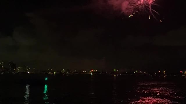 Yacht Life fireworks on the water