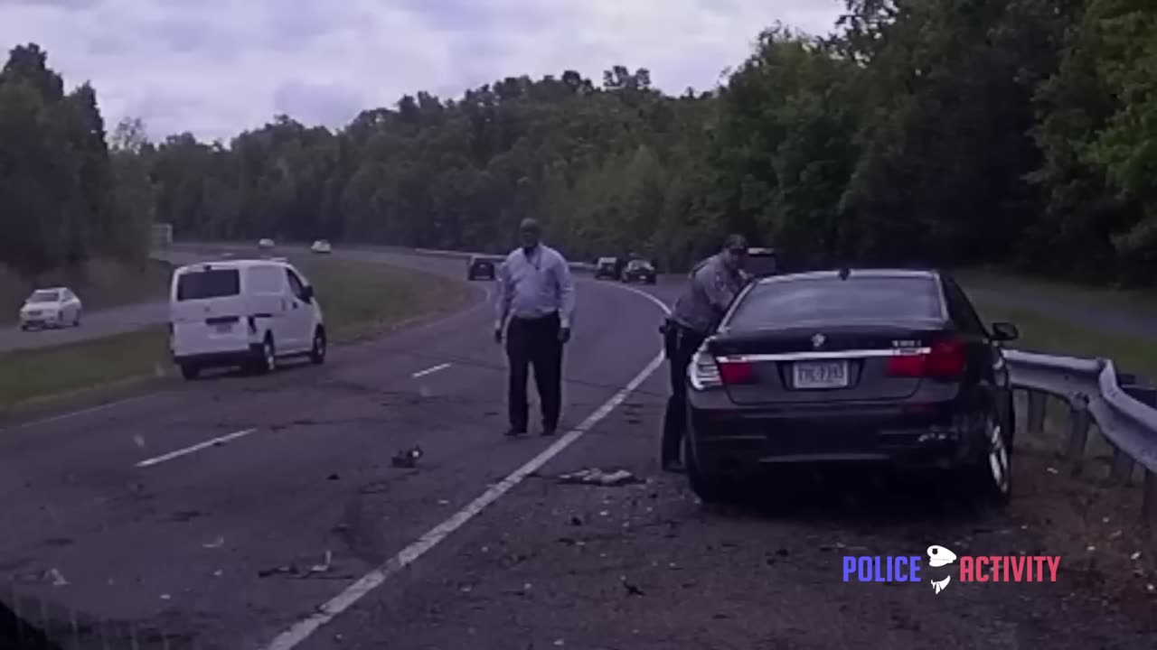 Dashcam Shows Out-of-Control Car Nearly Hit Fairfax Officer in Wild Crash