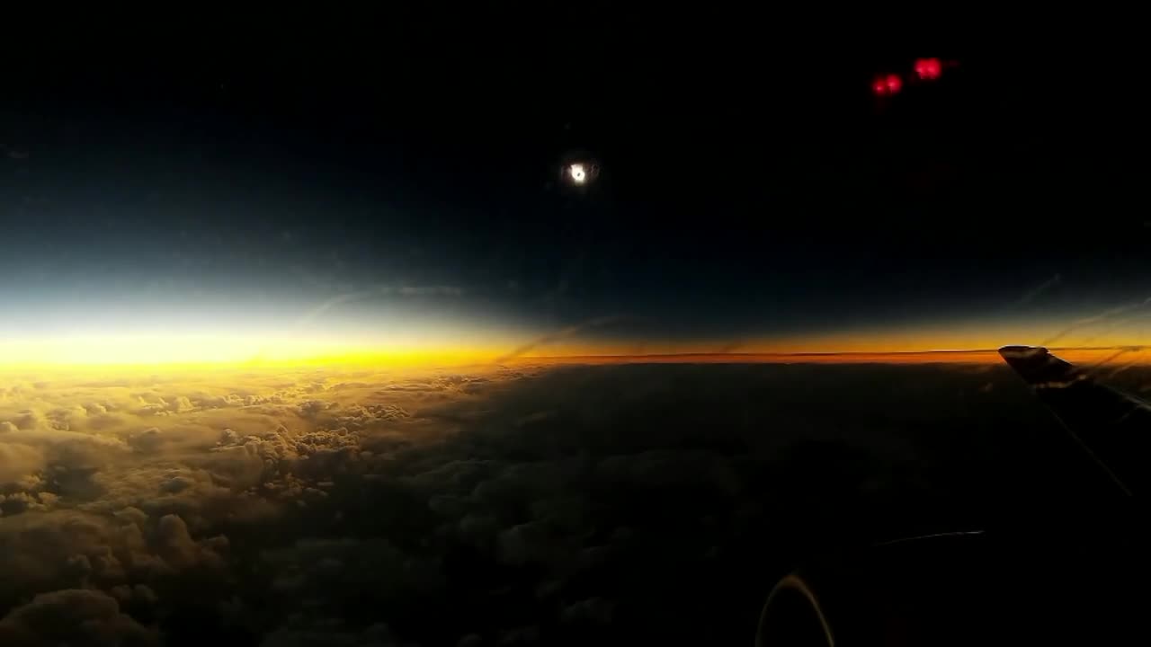 Solar eclipse from an airplane