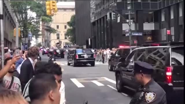 Joe Biden Strict" Security Passes Through City
