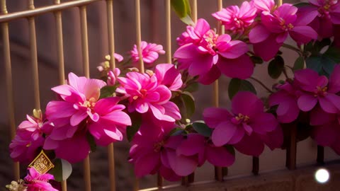 bougainvillea, brass,