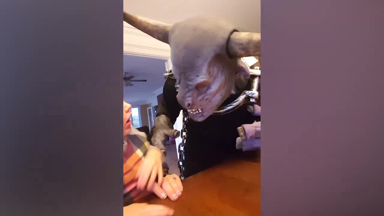 Try Not to LAUGH - Baby Crying Because Of Fear Halloween 😈
