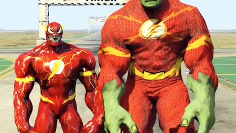 FLASH VENOM vs FLASH HULK in GTA 5_ (BATTLES) _shorts