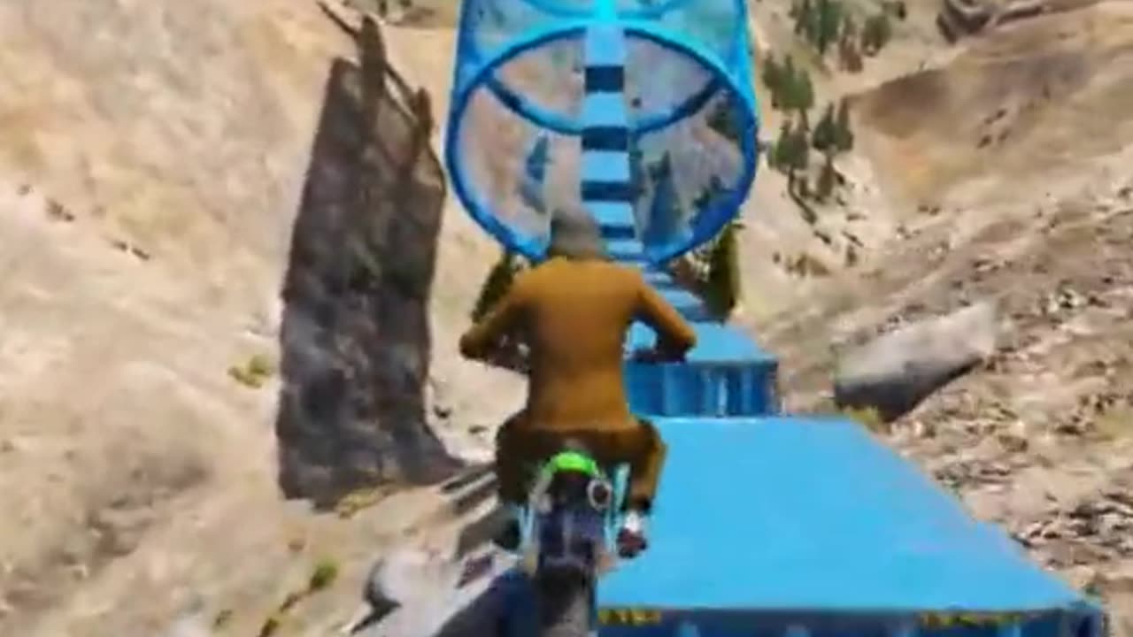 The most insane stunt on mount chiliad GTA V #Gtav#Gaming# stunt