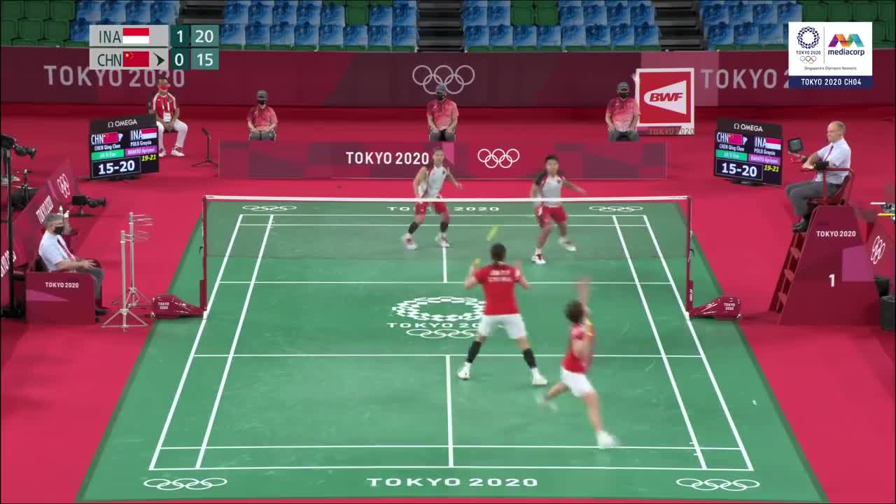 Celebration scenes as Indonesia's badminton duo Rahayu Polii upset China for Gold! Tokyo 2020