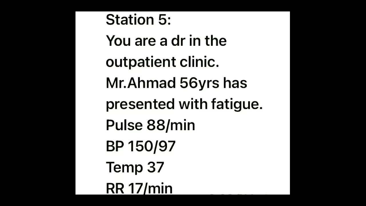 ST5.56 year old man with fatigue