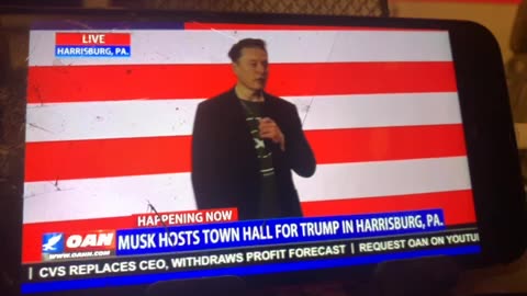 🦅 OANN Elon Musk takes questions in Harrisburg PA Saturday 09:59 pm