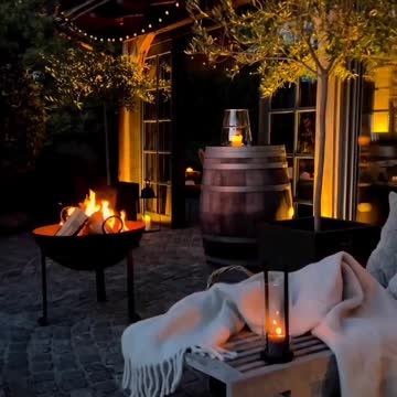 "Firelight and Friendship: A Relaxing Evening by the Fire Pit"