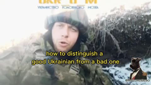 A Ukrainian soldier speaks about the conformation of the front line troops