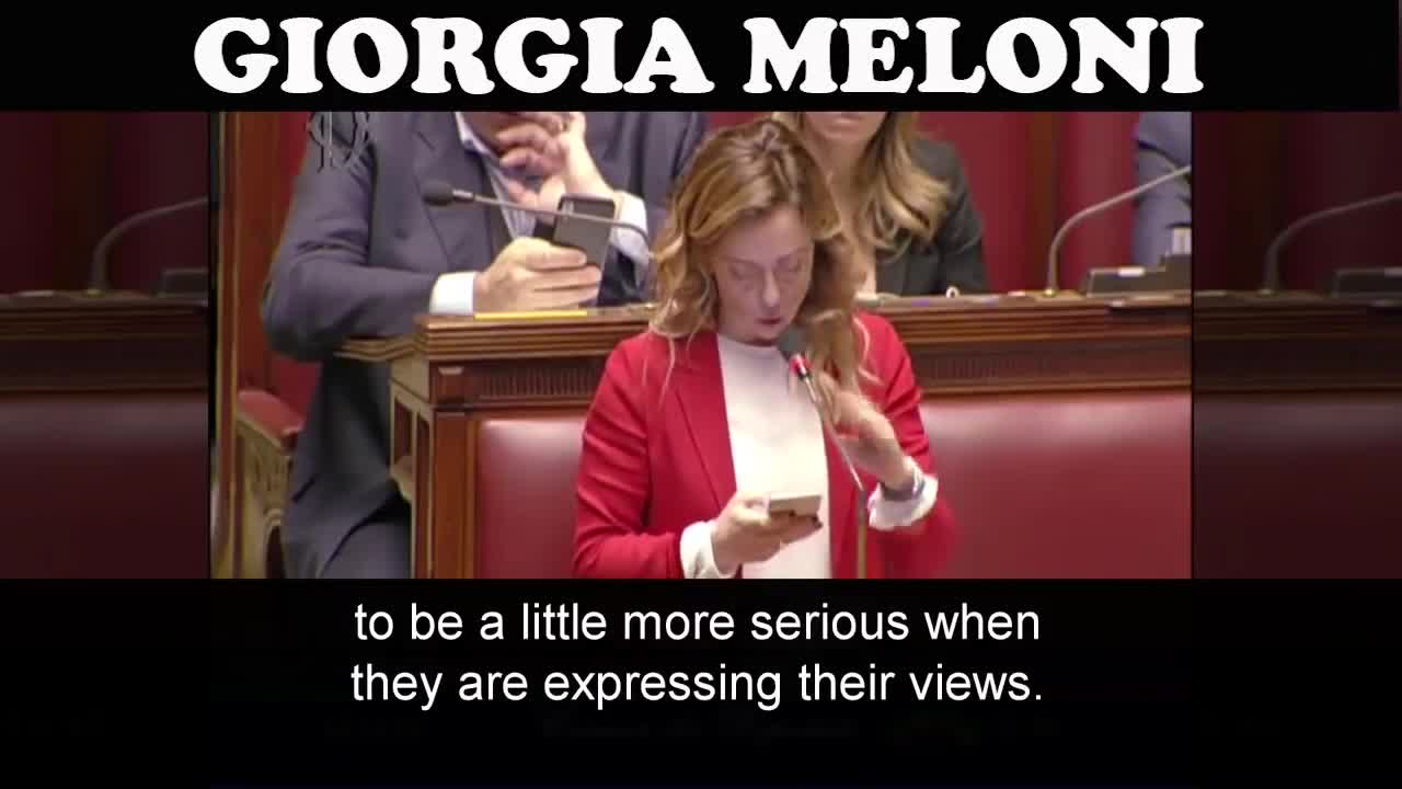 Extraordinary speech by Giorgia Meloni on UN Global Compact in Italian parliament