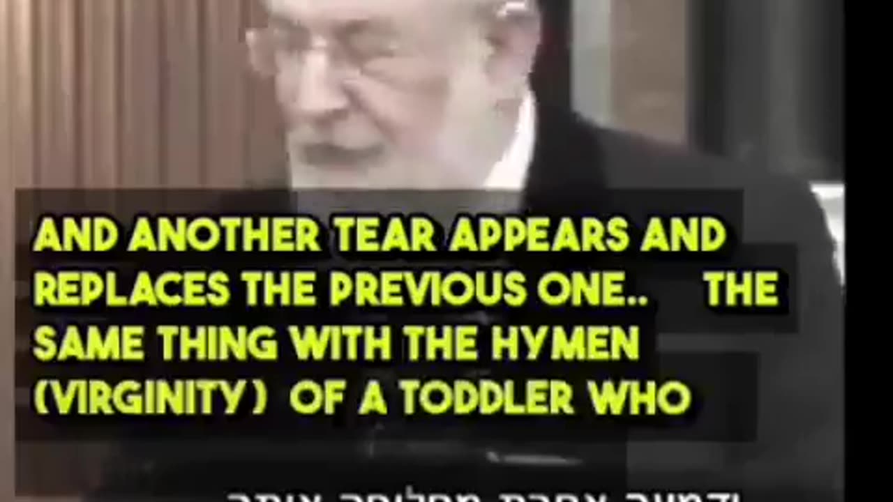 Zionist Pedophile Rabbi promotes RAPING TODDLERS. Claims it is not considered sexual intercourse.