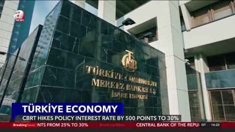 Turkish Central Bank Hikes Interest Rate to 30% in Bid to Tame Inflation