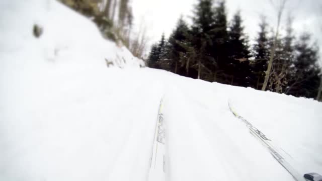 Cross-country skiing with GoPro.webm