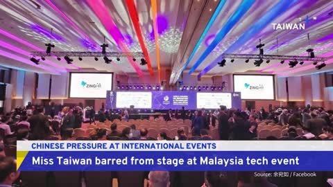 China Bars Miss Taiwan From Stage at Malaysia Tech Event | TaiwanPlus News