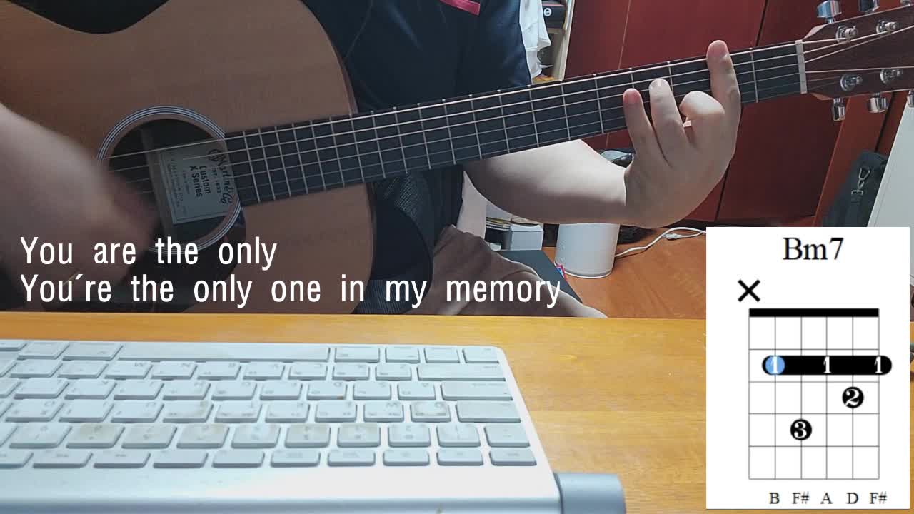 Tutorial with chord diagram - Goodgye (Hyo-Shin Park), 박효신 - 굿바이, 기타반주