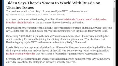 Biden Walks a Dangerous Path in Ukraine