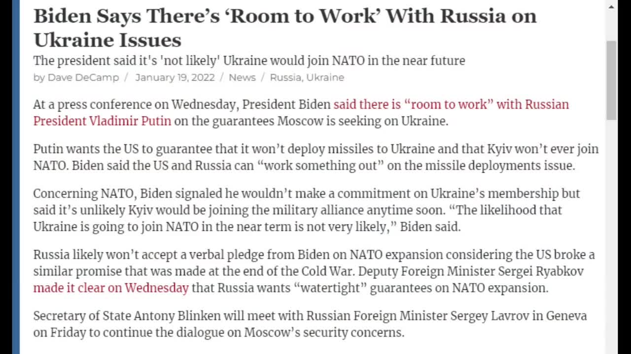 Biden Walks a Dangerous Path in Ukraine