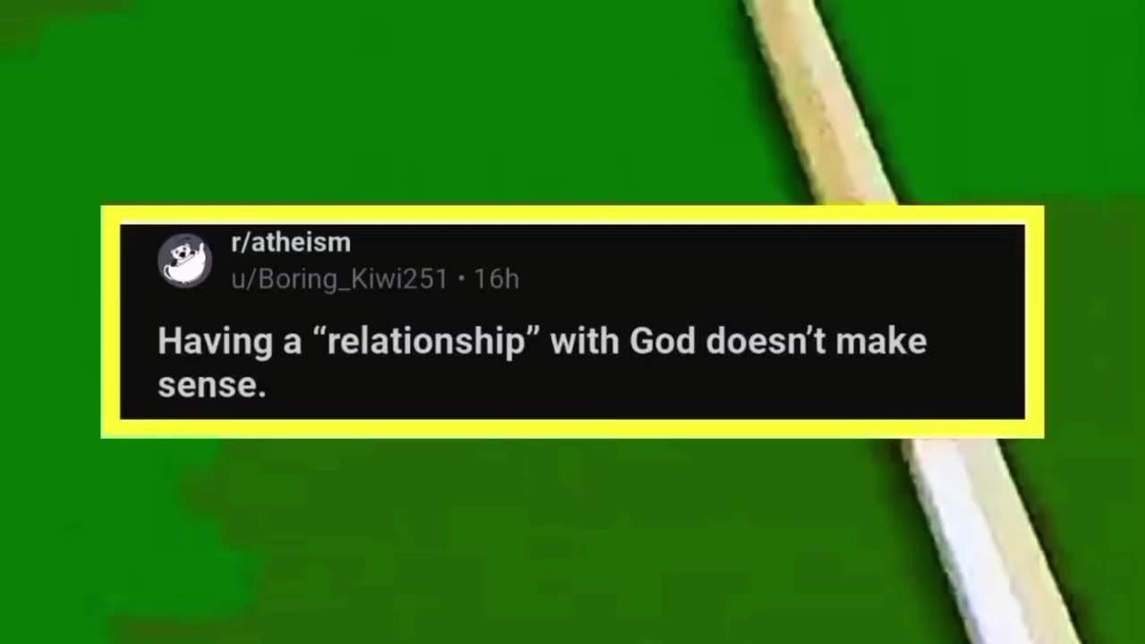 Having a "relationship" with God doesn't make sense.