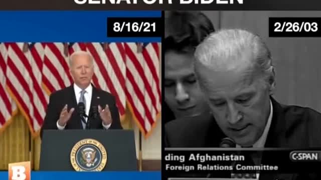 Biden Flip flop Afghanistan