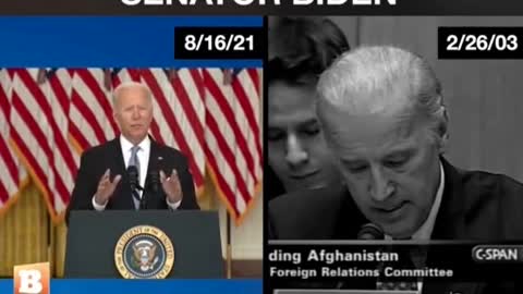 Biden Flip flop Afghanistan