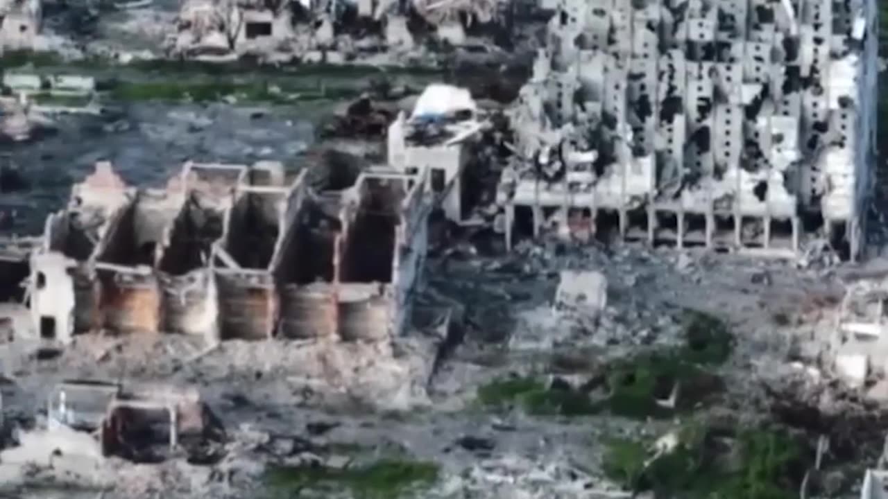 Panorama of Marinka, for which the fighting has been going on for more than a year.