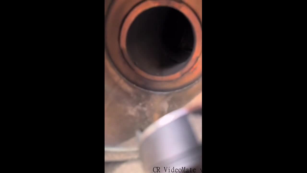 Guess what's in the car exhaust pipe?