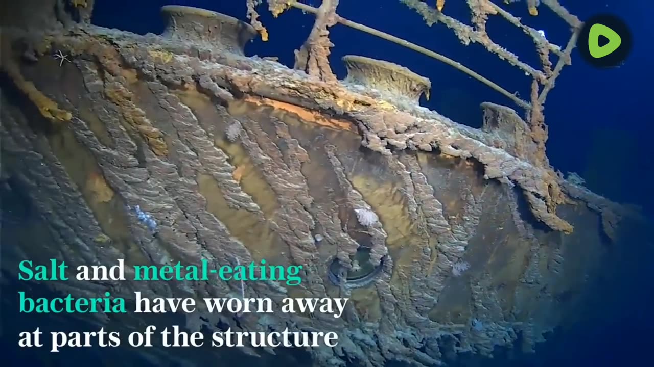 New underwater footage shows Titanic wreck deteriorating